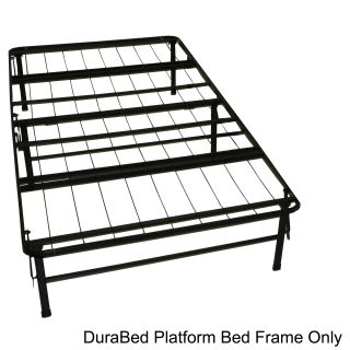 Durabed Twin Extra Long size Heavy Duty Steel Foundation   Frame in one Mattress Support System Platform Bed Frame