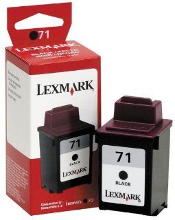 Lexmark (#71) 3200, 5000, 5700, 5770, 7000, 7200, 7200V, X63, X73, X83, X85, X125, X4250, X4270, Z11, Z31, Z42, Z43, Z45, Z51, Z52, Z53, Z82, Optra 40, 45 Moderate Yield Black Ink Cartridge (271 Yield), Part Number 15M2971