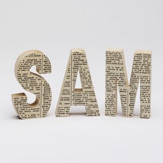 personalised dictionary letters by bombus