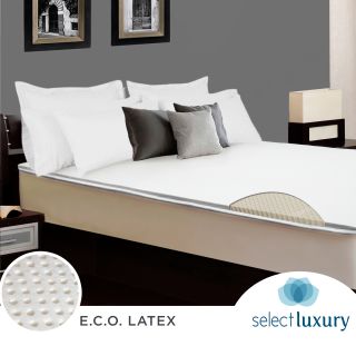 Select Luxury E.c.o. Latex 2 inch Reversible Mattress Topper With Cover