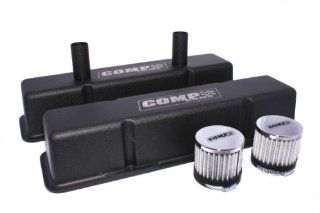 COMP Cams 283 Die Cast Aluminum Dual Breather Valve Cover for Small Block Chevrolet Circle Track Applications Automotive