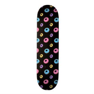 Black donut pattern skateboard