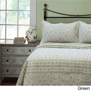 Brighton Full/queen Toile 3 piece Quilt Set