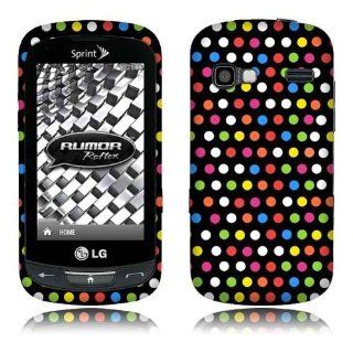 Rainbow Dot Hard Faceplate Cover Phone Case for LG C395 (Xpression) , LG LN272 (Rumor Reflex) Cell Phones & Accessories