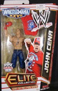 WWE Elite Collection Exclusive Best of Pay Per View John Cena Action Figure (Build Michael Cole) Toys & Games