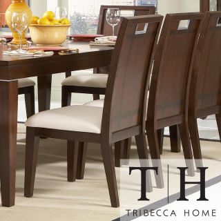 Tribecca Home Silves Warm Cherry Transitional Dining Side Chair (set Of 2)