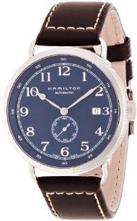 Hamilton Khaki Navy Pioneer Automatic Navy Dial Brown Leather Mens Watch H78455543 Hamilton Watches