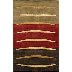 Casual Hand knotted Mandara Multicolor Wool Rug (5 X 76)