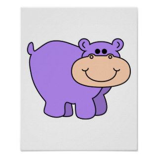 baby purple hippo print