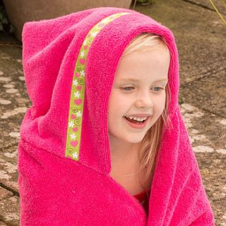 girl's hooded swimming towel by hooded owls