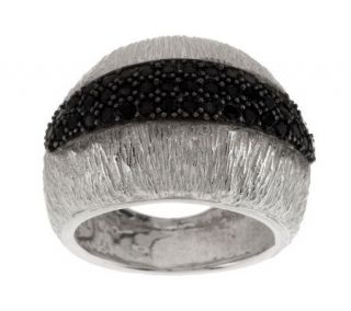 Or Paz Sterling Textured Black Spinel Ring —