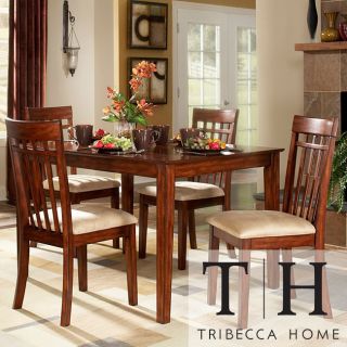 Tribecca Home Tribecca Home Daphne Burnished Cherry 5 piece Mission Casual Dining Set Tan Size 5 Piece Sets