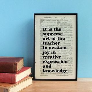 teacher gift einstein quote print by bookishly