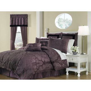 Lorenzo Purple 8 piece Full size Comforter Set