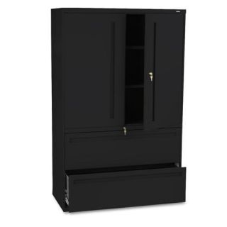 Hon 700 Series 42 inch wide Black Two drawer Lateral File Cabinet