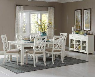 Homelegance Kentucky Park 8 Piece Extension Dining Room Set In White Dining Room Furniture Sets Kitchen & Dining
