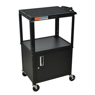 H. Wilson Adjustable Black Cabinet Model Metal Utility Cart