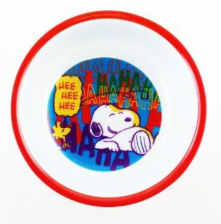 Laughing Snoopy Plastic Bowl   Peanuts Dinnerware   Toysandgames