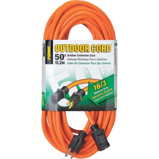 Prime Wire & Cable 125 Volt Outdoor Extension Cord — 50ft., Model# EC501630  Extension Cords