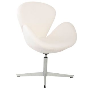 Swan Adjustable White Leatherette Leisure Chair