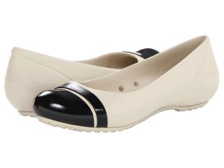 Crocs Cap Toe Flat Womens Flat Shoes (Black)