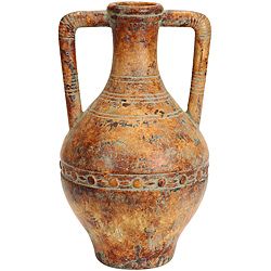 Porto Fino Distress Terra Cotta Round Ceramic Vase
