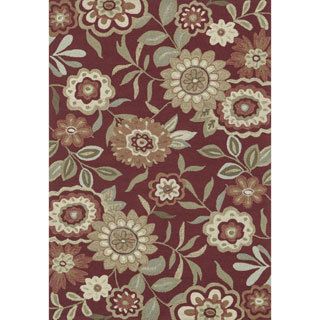 Hand hooked Charlotte Red Rug (36 X 56)