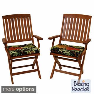 All weather Outdoor Folding Polyester Chair Pads (pack Of Two)