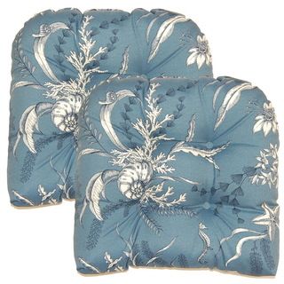 By the Sea Blue Outdoor Cushions (Set of 2) Outdoor Cushions & Pillows