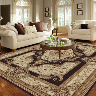 Primeval Beige Oriental Area Rug (53 X 77)