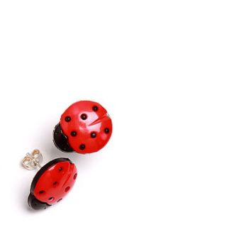 ladybird stud earrings by hannah makes things