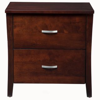 Furniture Of America Furniture Of America Mellowi Semi gloss Brown Cherry Nightstand Brown Size 2 drawer
