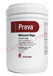 Preva Medicated Wipes 120  Pet Grooming Wipes 