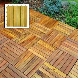 Acacia Hardwood Deck Tiles (pack Of 10)