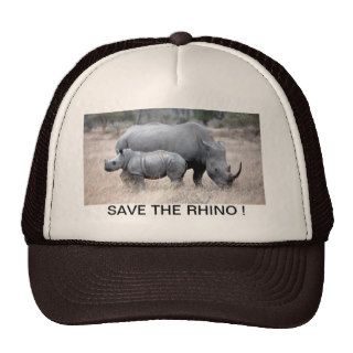 Save the rhino  mesh hats