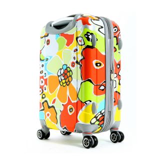 Olympia Blossom 25 inch Expandable Fashion Hardside Spinner Upright
