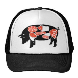 Pork II ~ Meat Cuts ~ Pig Swine Hog Hat