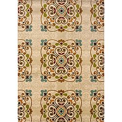 Gold/ Beige Transitional Area Rug (7'10 x 10') Style Haven 7x9   10x14 Rugs