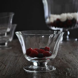 glass trifle serving bowl by primrose & plum