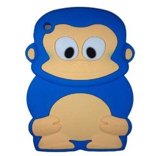 HJX Blue iPad Mini Cute 3D Cartoon Monkey Soft Silicone Gel Rubber Case Protector Cover for Ipad Mini Cell Phones & Accessories