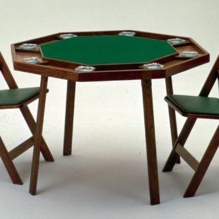 Kestell 9W Compact Oak Folding Poker Table   42 Inch  Sports & Outdoors