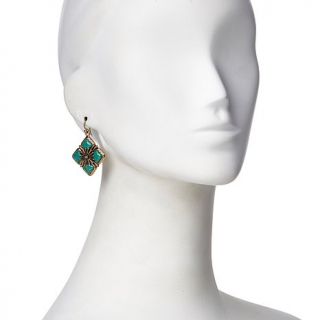 Studio Barse "Solar" Gemstone Bronze Overlay Earrings