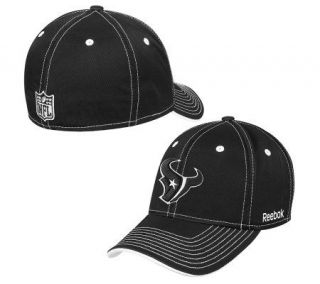 NFL Houston Texans Black & White Structured Flex Fit Hat —