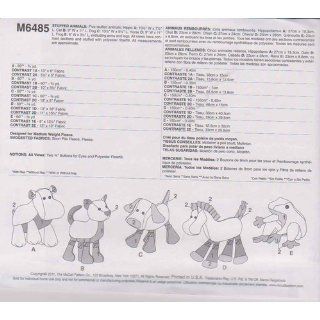 McCall's Patterns M6485 Stuffed Animals, One Size Only