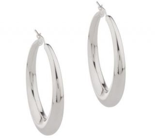 Ultrafine Silver 1 3/4 Graduated Hoop Earrings —