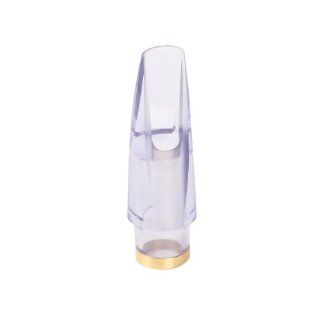 Generic Professional Alto Saxophone Mouthpiece Transparent With Copper Ring Musical Instruments