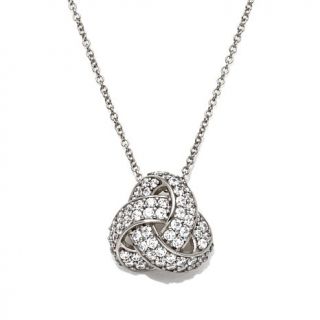 Jean Dousset 1.21ct Absolute™ Pavé "Knot" Pendant with 18" Chain