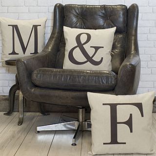 alphabet letter linen cushion by tillyanna