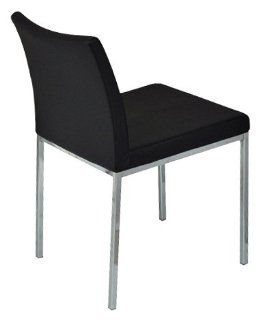 Aria Chrome Chair (Black Leatherette)   Dining Chairs