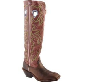 Twisted X Western Boots Womens Buckaroo 6 M Chocolate Rose WBKL002 Shoes